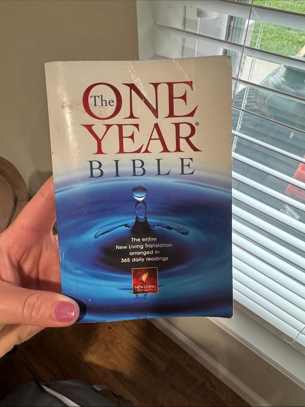 The One Year Bible - New Living Translation (Blue/White)